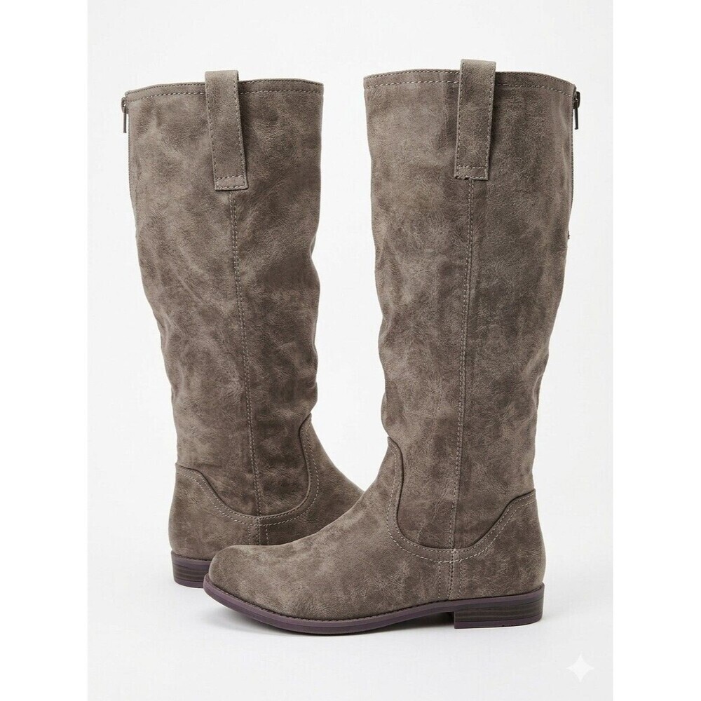 Sugar Sgr-Upwards Taupe Fabric Slouch Tall Boots Women's 8.5 M In Box